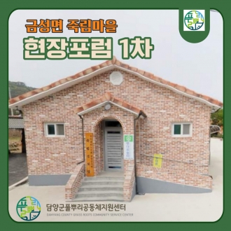 금성면 죽림마을 현장포럼